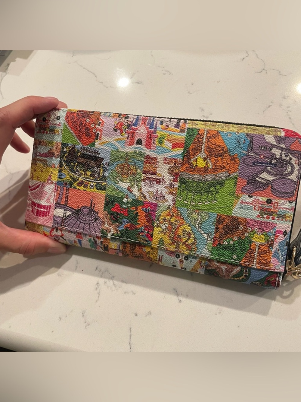 NWT Dooney and Bourke Disney Parks Vintage Park Map Wallet Wristlet 2026 - Picture 4 of 15